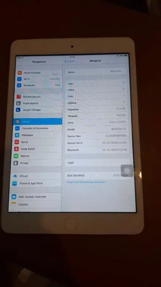 Ipad Mini 1 16 gb cellurer wifi