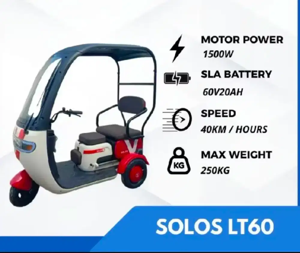 Dijual Solos Sepeda Listrik Roda 3