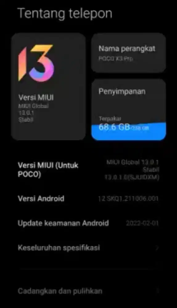Xiaomi poco x3 pro JOZZZ