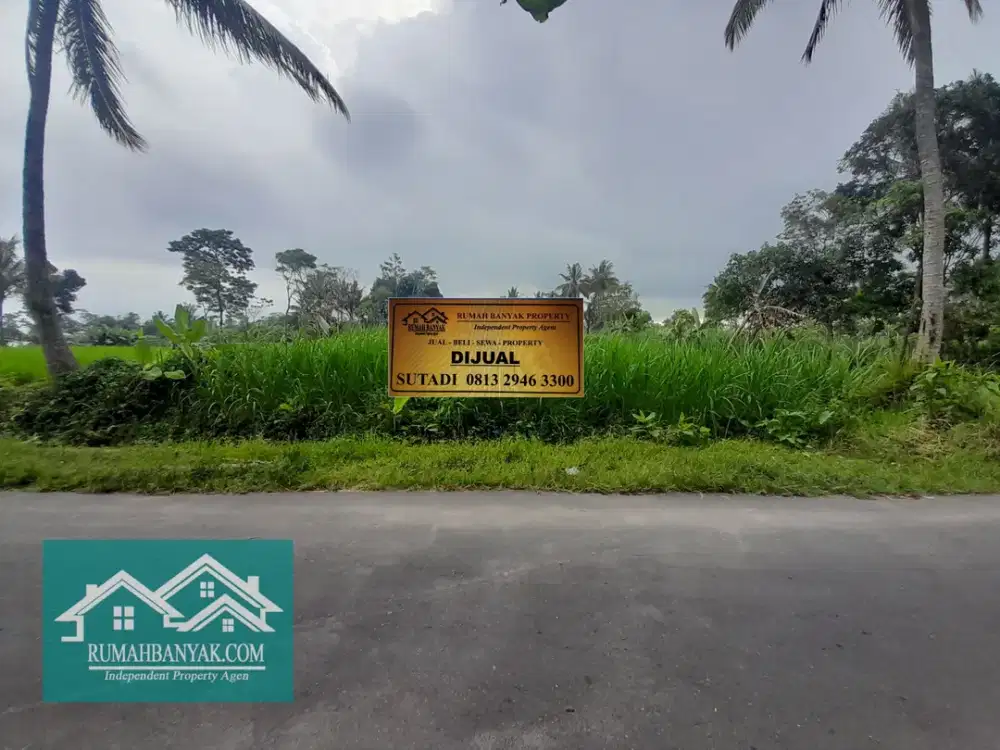 Jual Tanah Strategis Di Pakem, Lingkungan Persawahan dan Suasana Asri