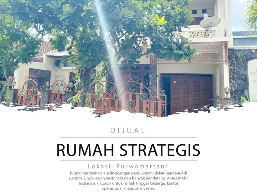 Dijual Rumah 5 Kamar Dekat Bandara Adi Sucipto Jogja, Cocok Untuk Rumah Tinggal Keluarga & Investasi