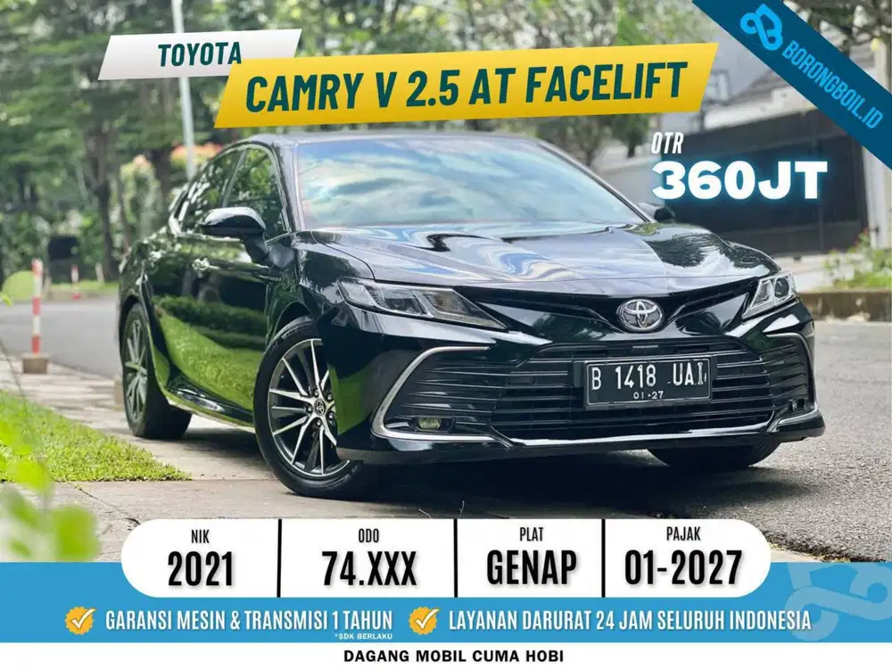 All New Toyota Camry V 2.5 AT 2021 Hitam Facelift