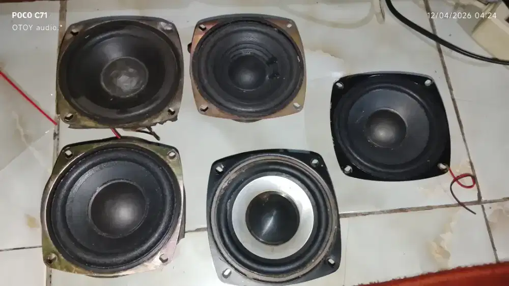 Subwoofer 4 inch campuran ada 5 pcs