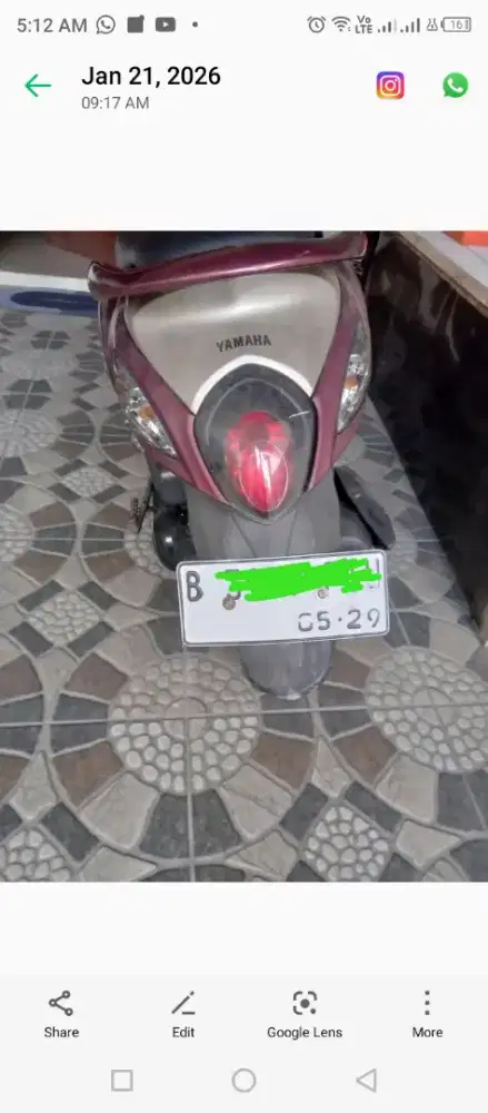Yamaha fino;2014 .SS lengkap pajak panjang