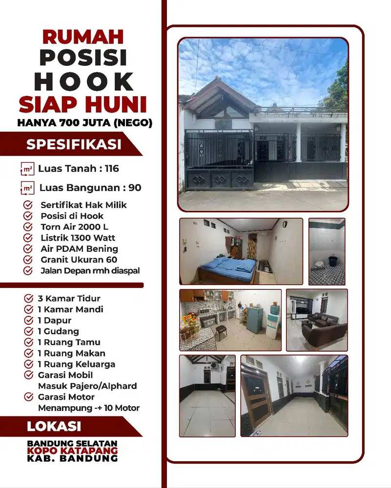 Rumah Posisi Hook Siap Huni Bumi Sukagalih Permai Kopo Katapang