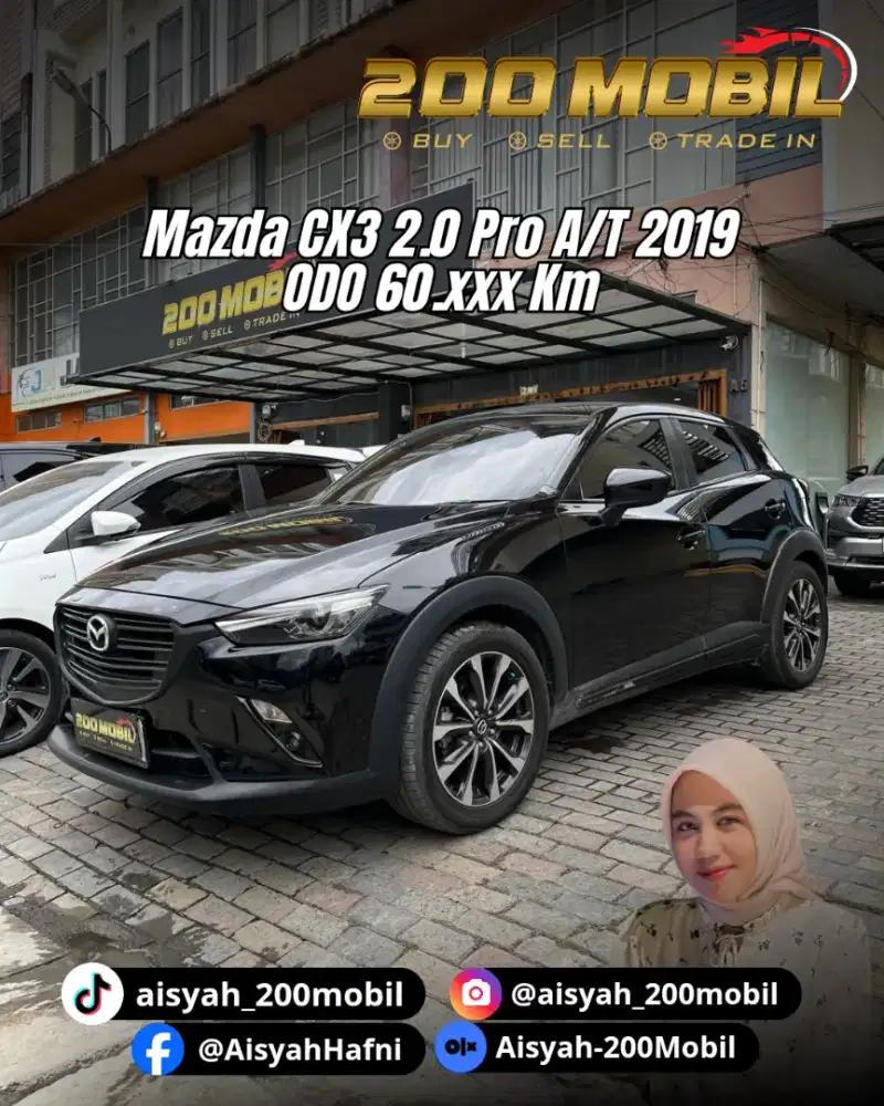 Mazda CX-3 2.0L Pro A/T 2019, Hitam