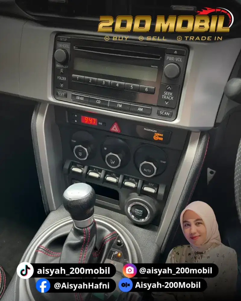 [Plat B] Subaru BRZ A/T 2013, Biru