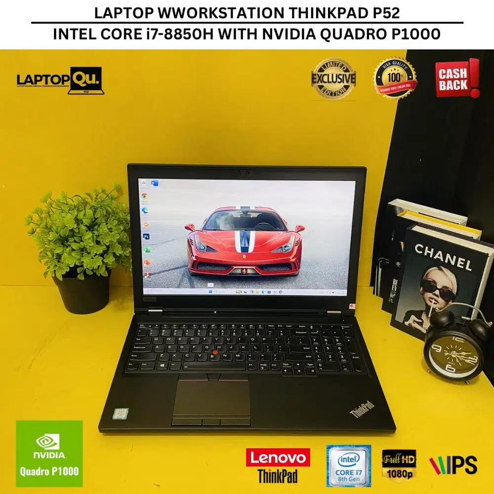 THINKPAD WORKSTATION P52 i7-8850H RAM 16GB/SSD 512GB/FHD IPS/GRADE A