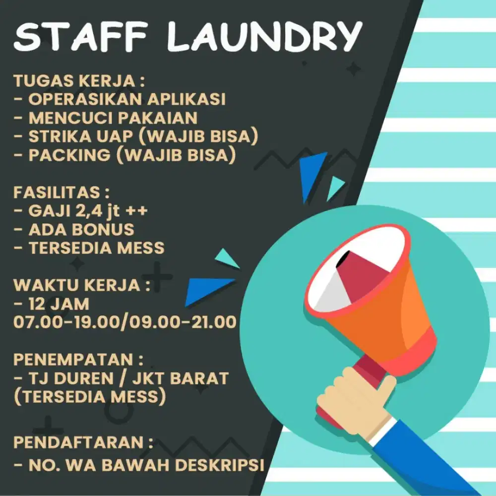 Lowongan Staff Laundry Produksi