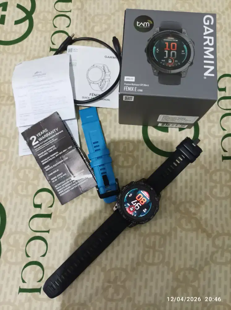 Garmin Fenix E - 47 mm Amoled Slate Grey Black