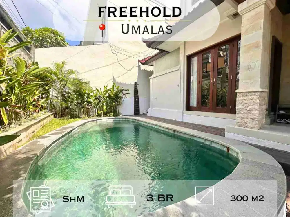 Dijual Rumah Dengan Kolam Lokasi Premium Umalas Bali