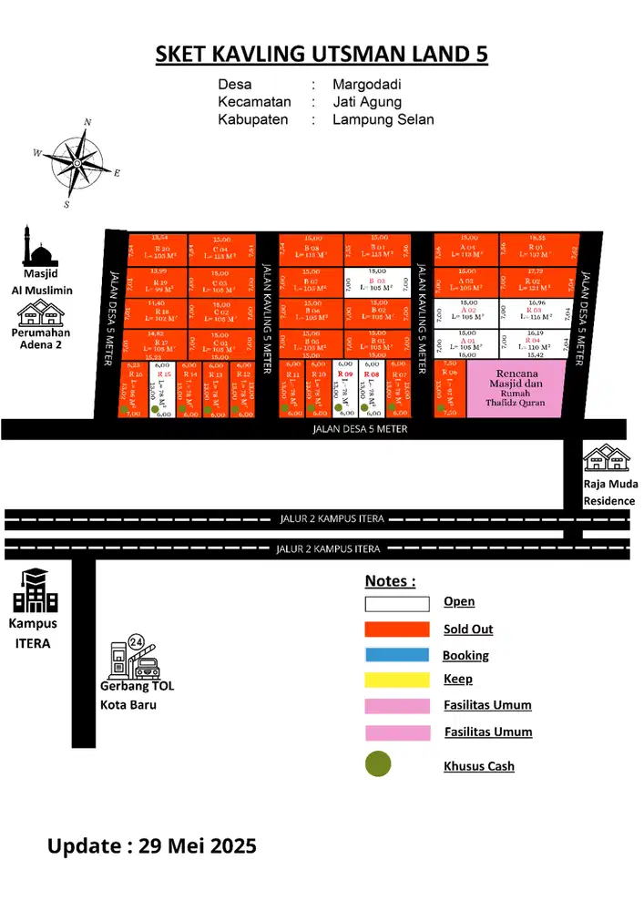 RUMAH CLUSTER ITERA ORPRI TERMURAH ANGSURAN 2 JUTA