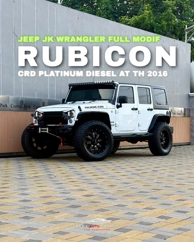 JEEP WRANGLER RUBICON CRD DIESEL MATIC 2016 PUTIH FULL MODIF