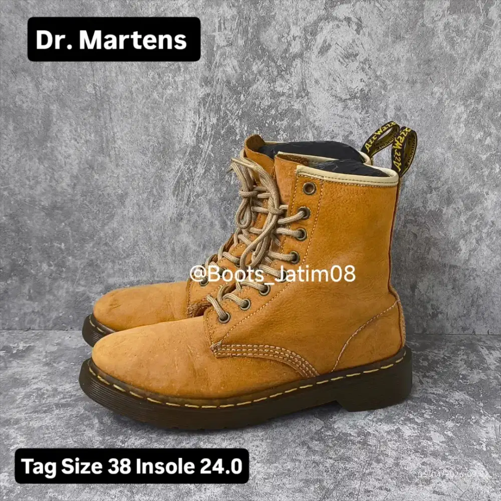Dr.Martens High Yellow Boots 8 Hole Size 38