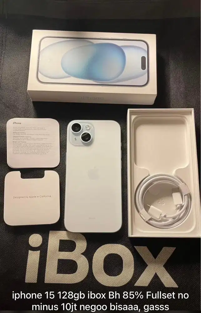 JUAL CEPET IPHONE 15 BIRU, IBOX!!!
