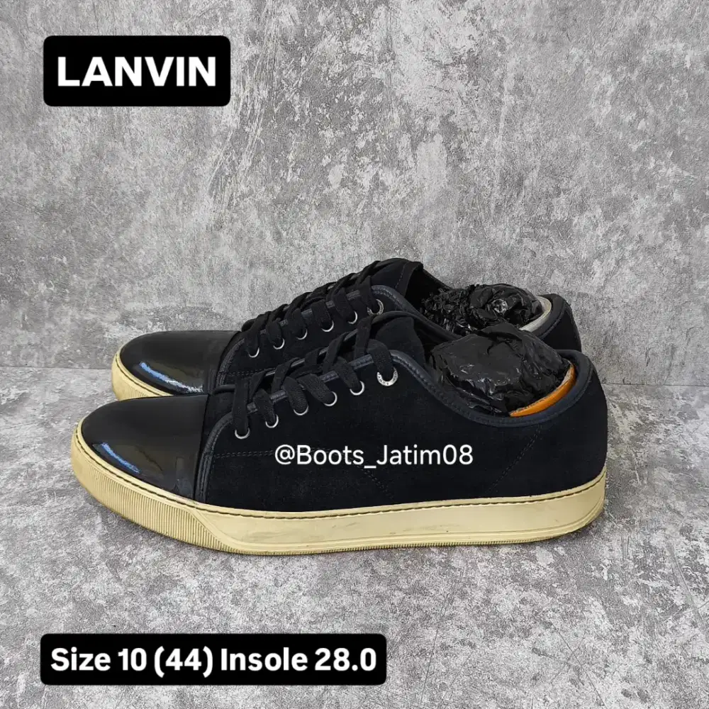 Sepatu Pria Lanvin Paris Cap Toe Leather Size 44