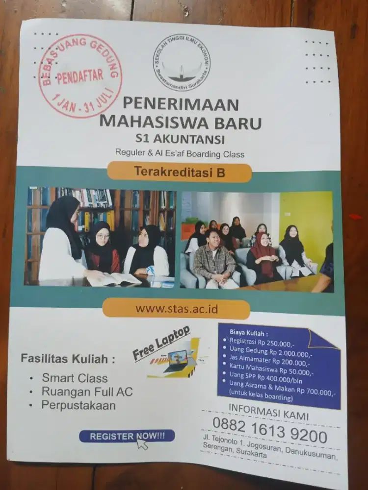 Akuntansi S1 free laptop