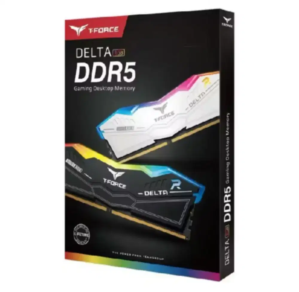 ‎T-FORCE DELTA RGB DDR5 GAMING DESKTOP MEMORY 64GB (2X32GB) 6000MHz