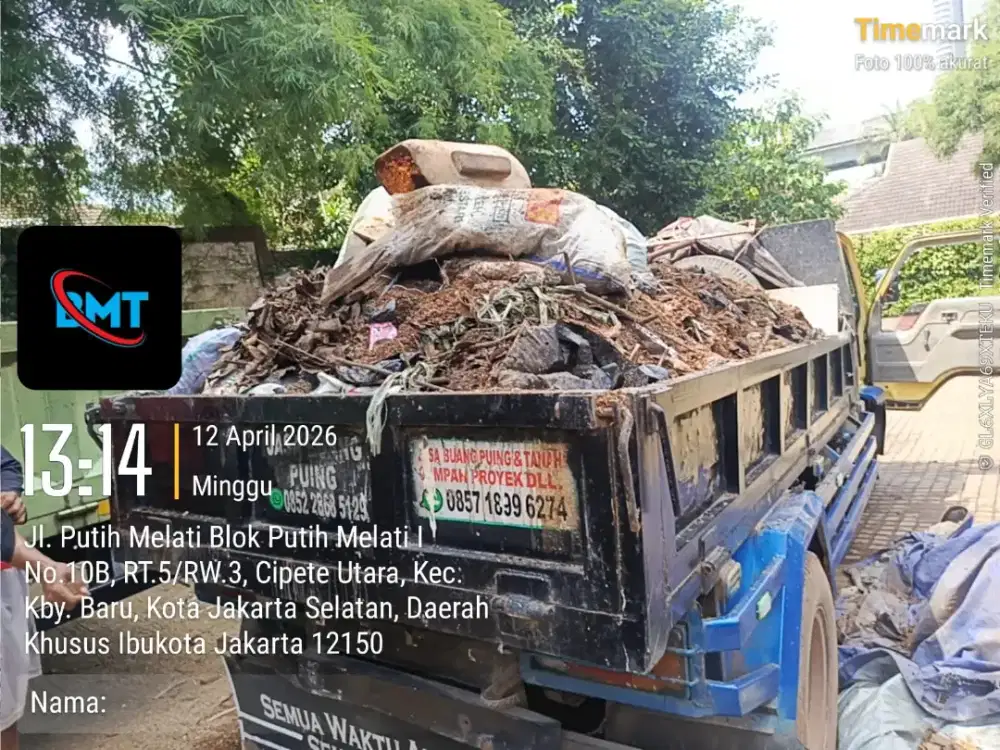 Jasa buang puing dan tanah