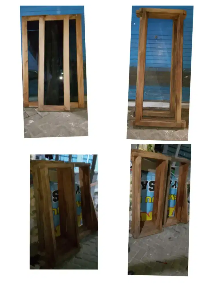 Jual satu set jendela kayu