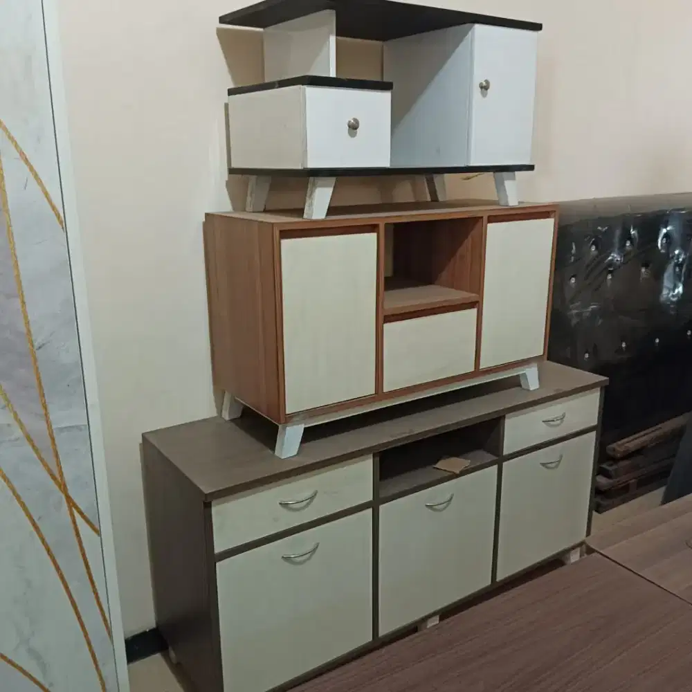 Meja rak TV finish HPL anti gores berbagai ukuran