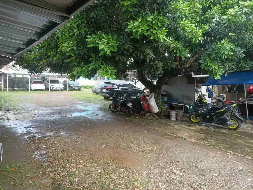 DIJUAL KAVLING TANAH PRODUKTIF DI PINGGIR JALAN SUDAH ADA PENYEWAAN GARASI MOBIL DI KREO JAKARTA