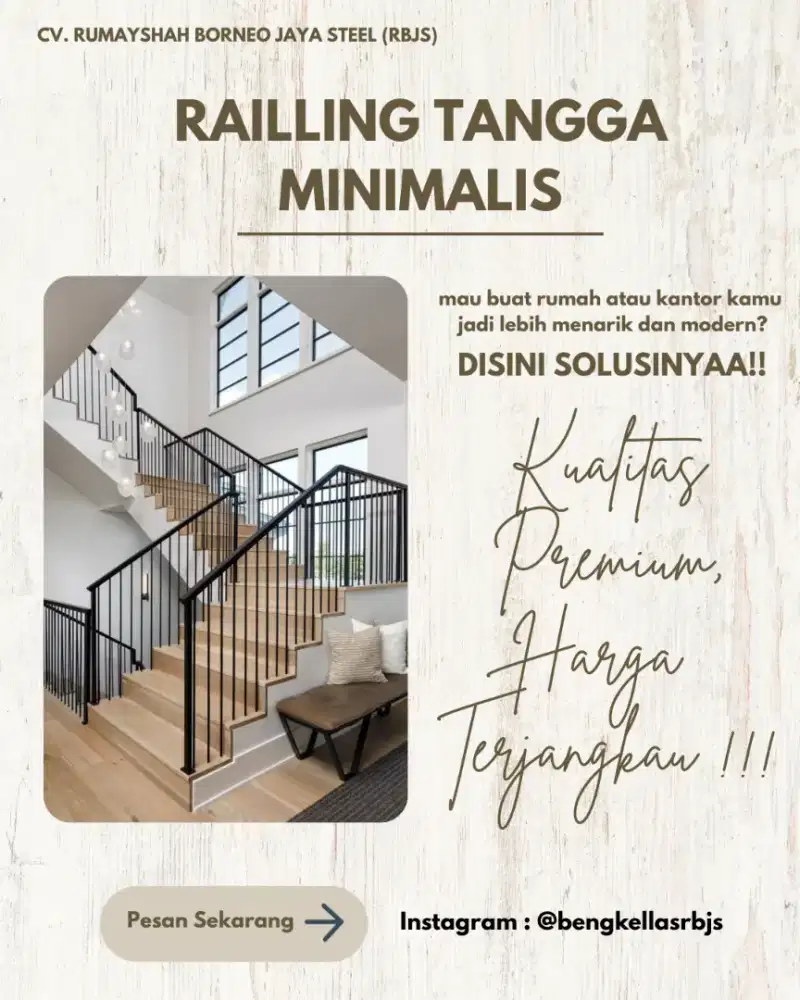 RAILLING TANGGA MINIMALIS