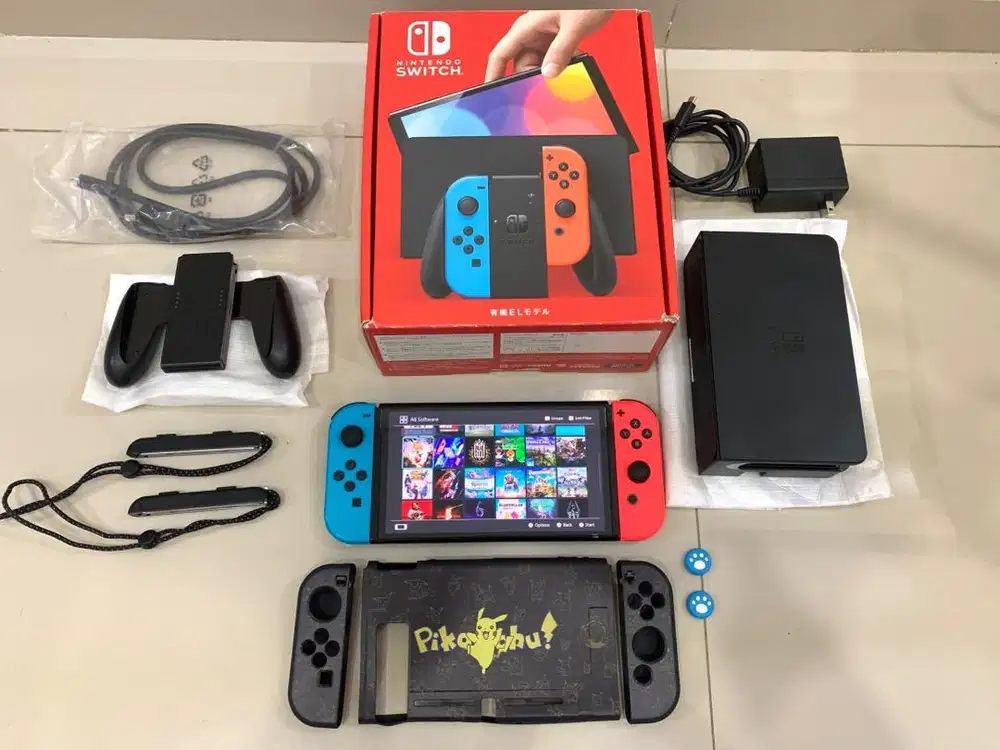 Nintendo switch oled 512gb dualboot CE EF WE dan OFW