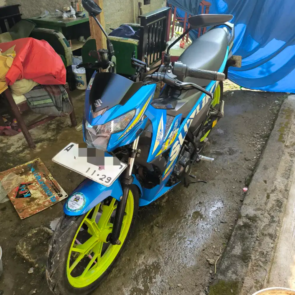 Suzuki Satria FUFI Injeksi 2019 Plat A km rendah Blu Livery GP