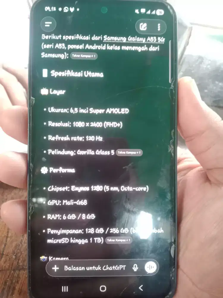 Samsung A54 ram 8/256