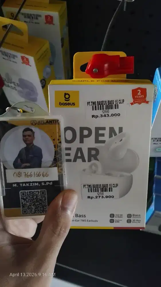 PT.TWS BASEUS BASS 15 CLIP ATLANTIS DAHSYAT