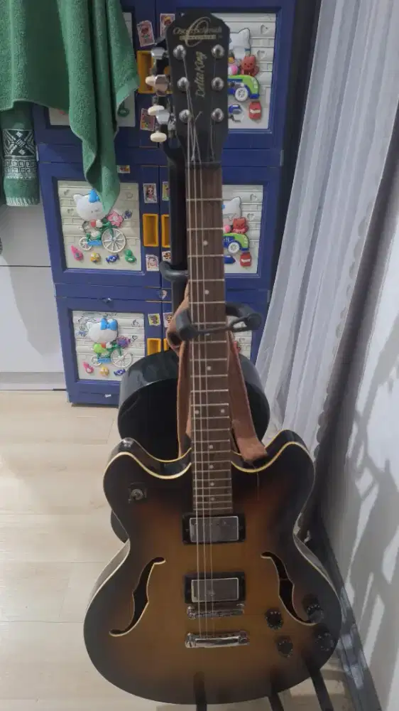 Gitar Oscar Schmidt OE30 Delta King (Washburn License) - Semi Hollow