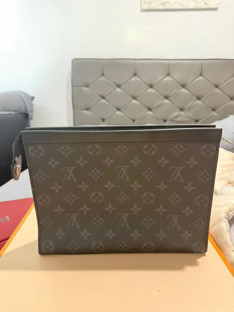 DIJUAL TAS CLUTCH LOUIS VUITON MONOGRAM MEN 2021 BLACK