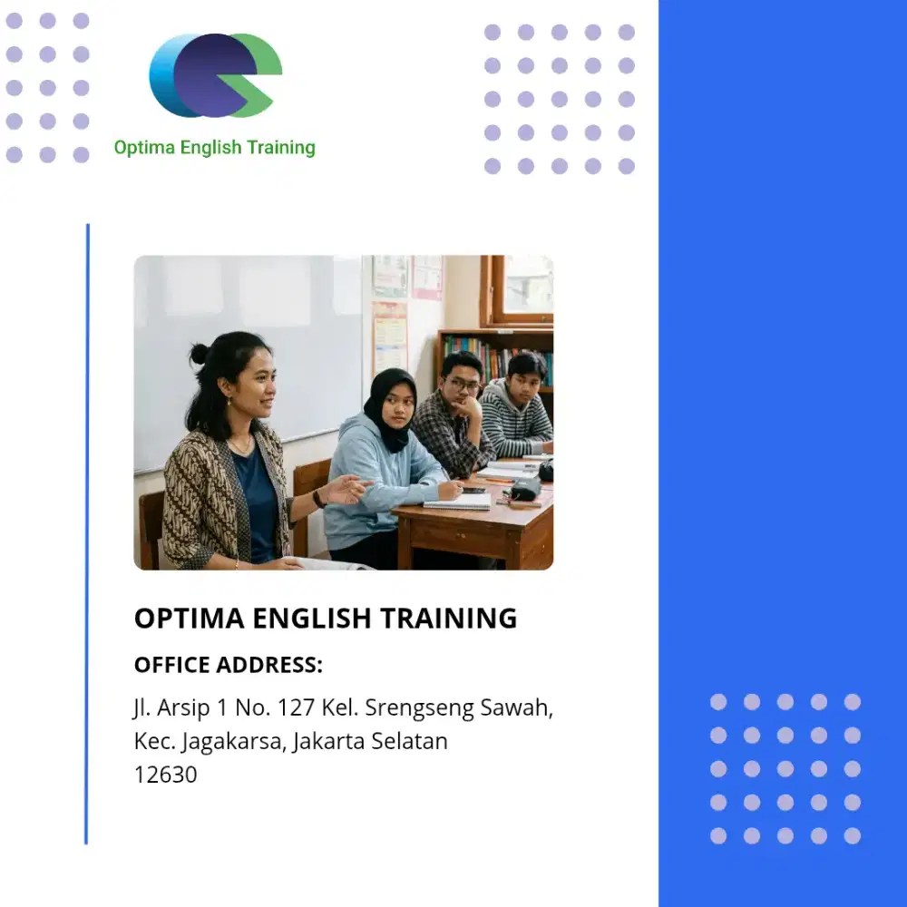 Guru/Les/Kursus Bahasa Inggris TOEFL IELTS TOEIC Conversation Grammar