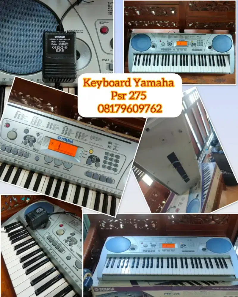 Keyboard yamaha psr 275 keyboard pemula normal plus langsung pakai