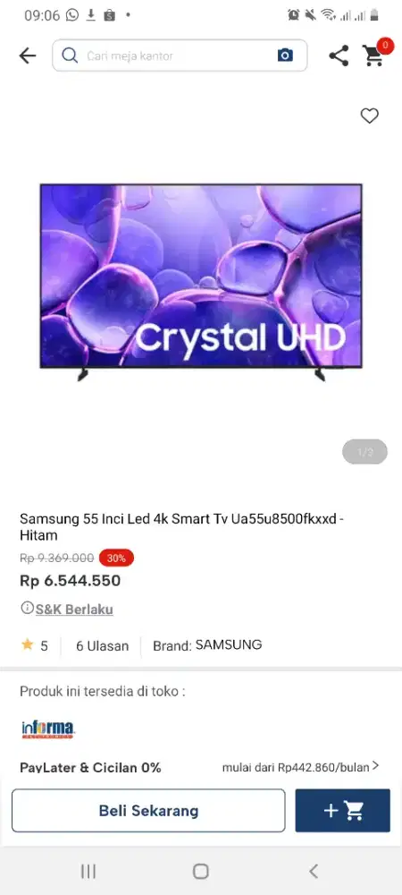 Samsung smart tv 55inch
