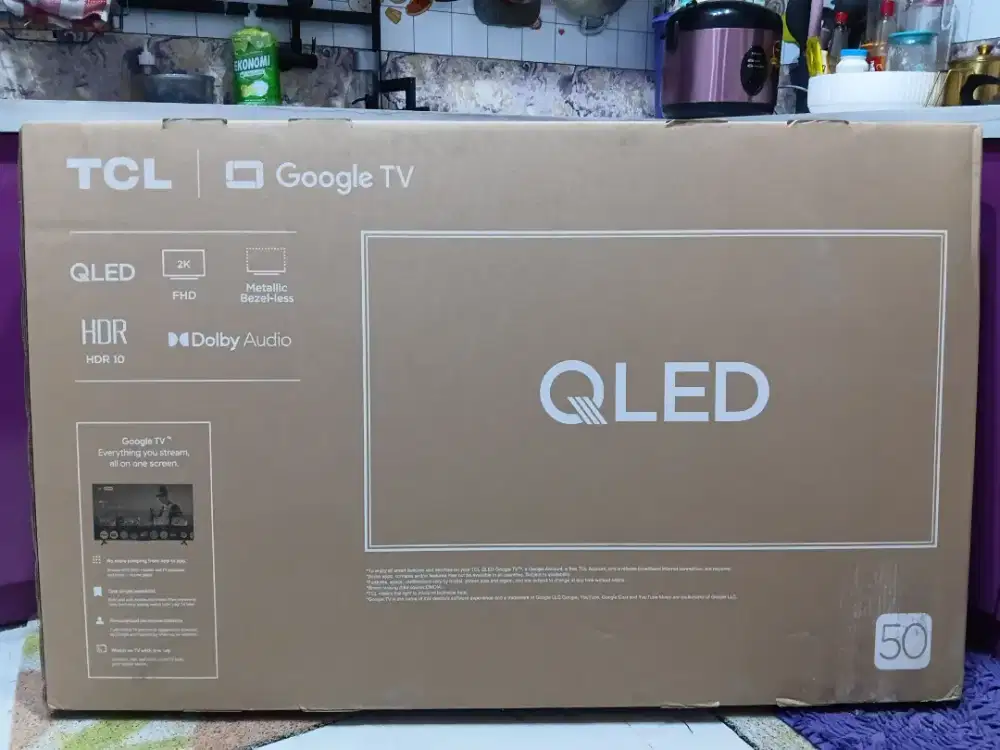 DIJUAL GOOGLE TV TCL 50 INCH QLED TYPE 50S5K