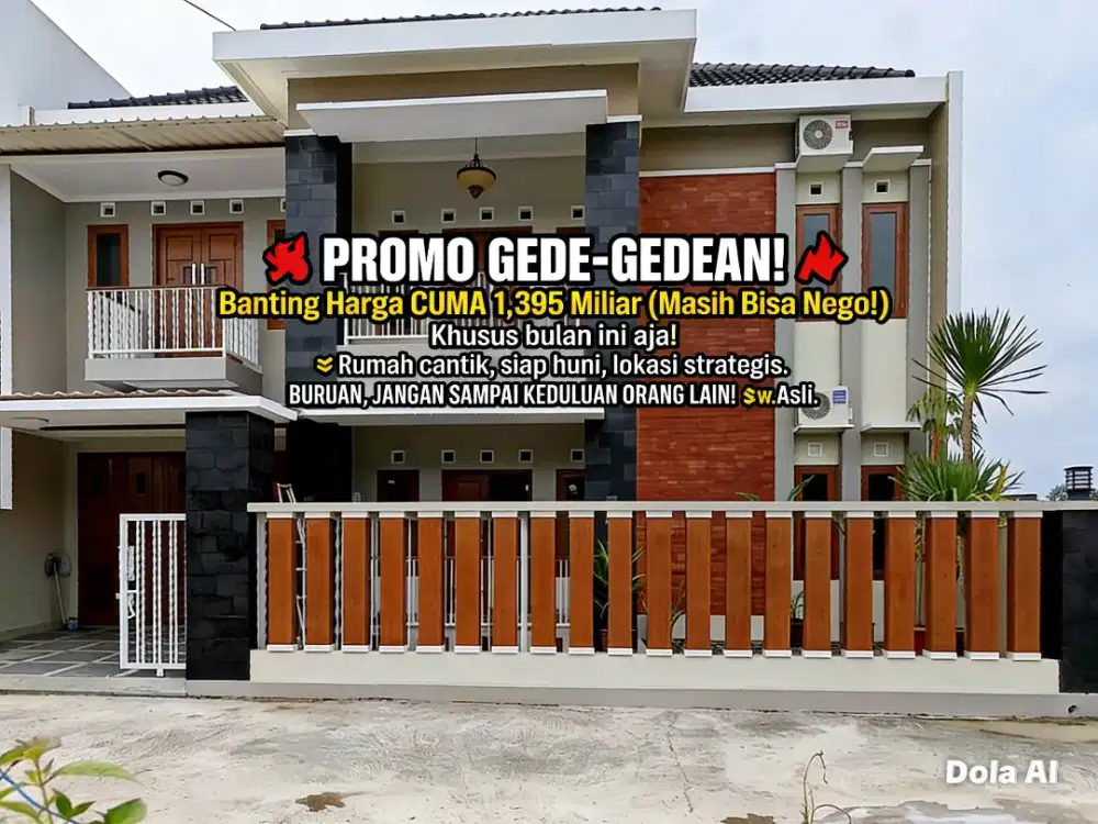 JUAL RUMAH BARU 2 LANTAI DEKAT PINTU TOL KALASAN