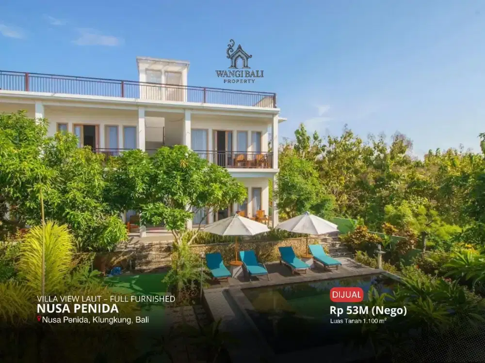 DIJUAL VILLA VIEW LAUT – FULL FURNISHED, NUSA PENIDA