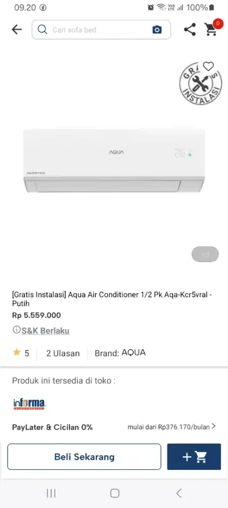 PROMO KREDIT AQUA AC 1/2PK