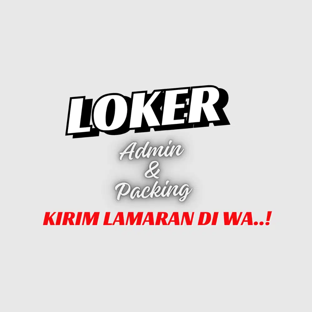 Dibutuhkan 1 orang untuk packing, Produk peralatan kantor dan sejenis