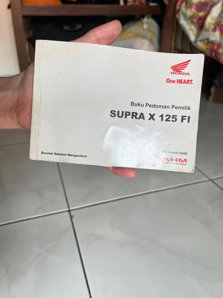 Pedoman Pemilik Buku Panduan Manual Book Honda Supra X 125 FI Original