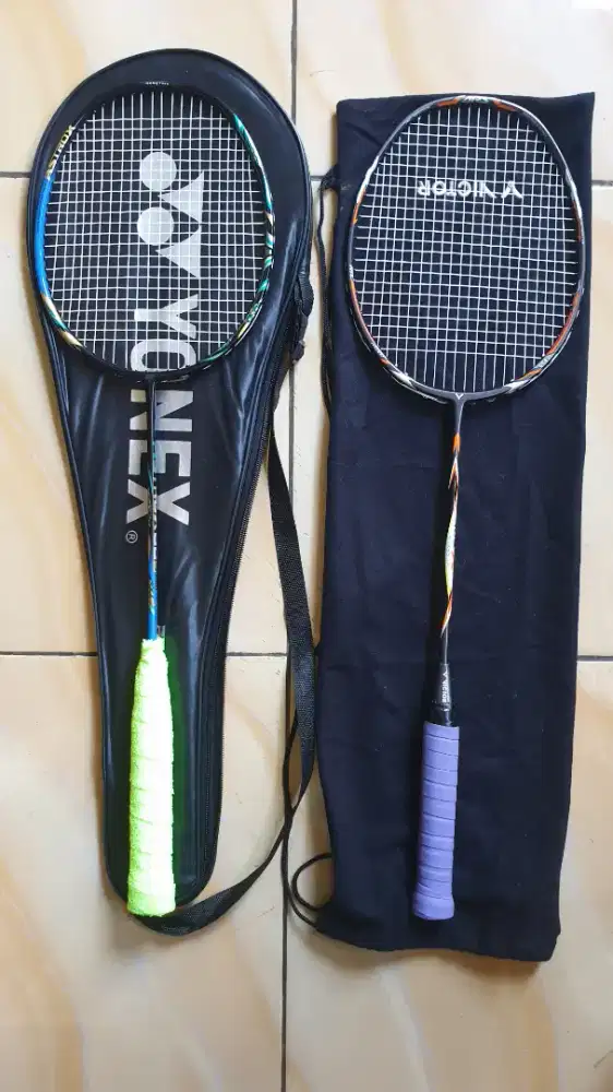 Raket Victor 100x dan yonex astrox 88s