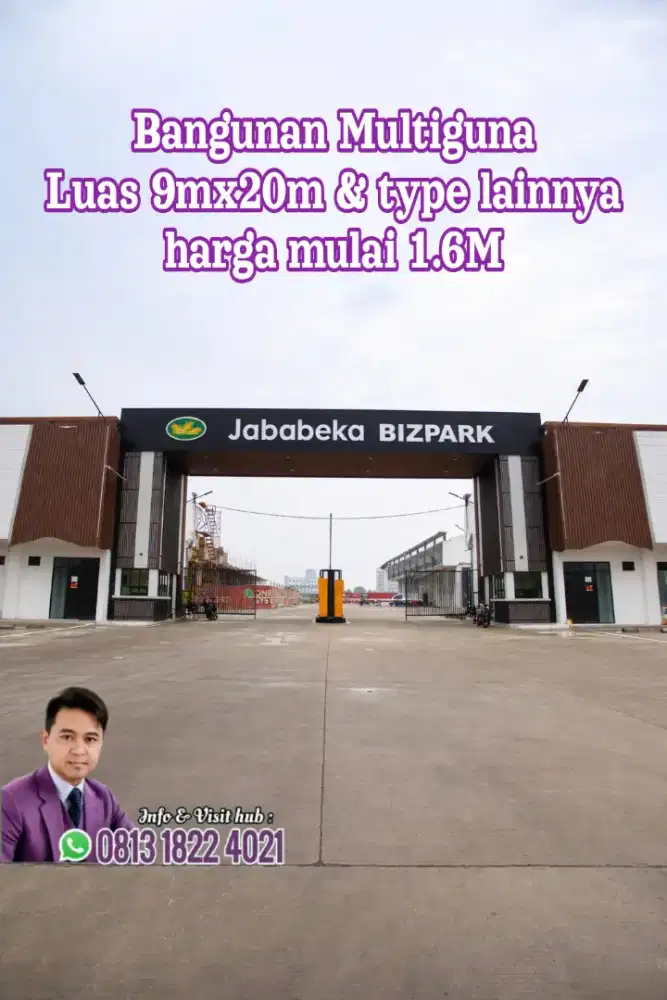 Bangunan Multiguna luas 9mx20m harga mulai 1.6M