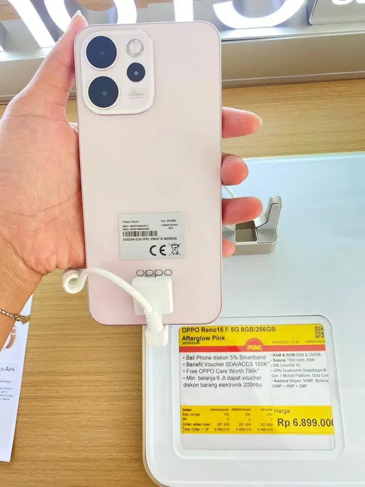 PROMO OPPO RENO 15 F 5G 8/256GB HOMECREDIT