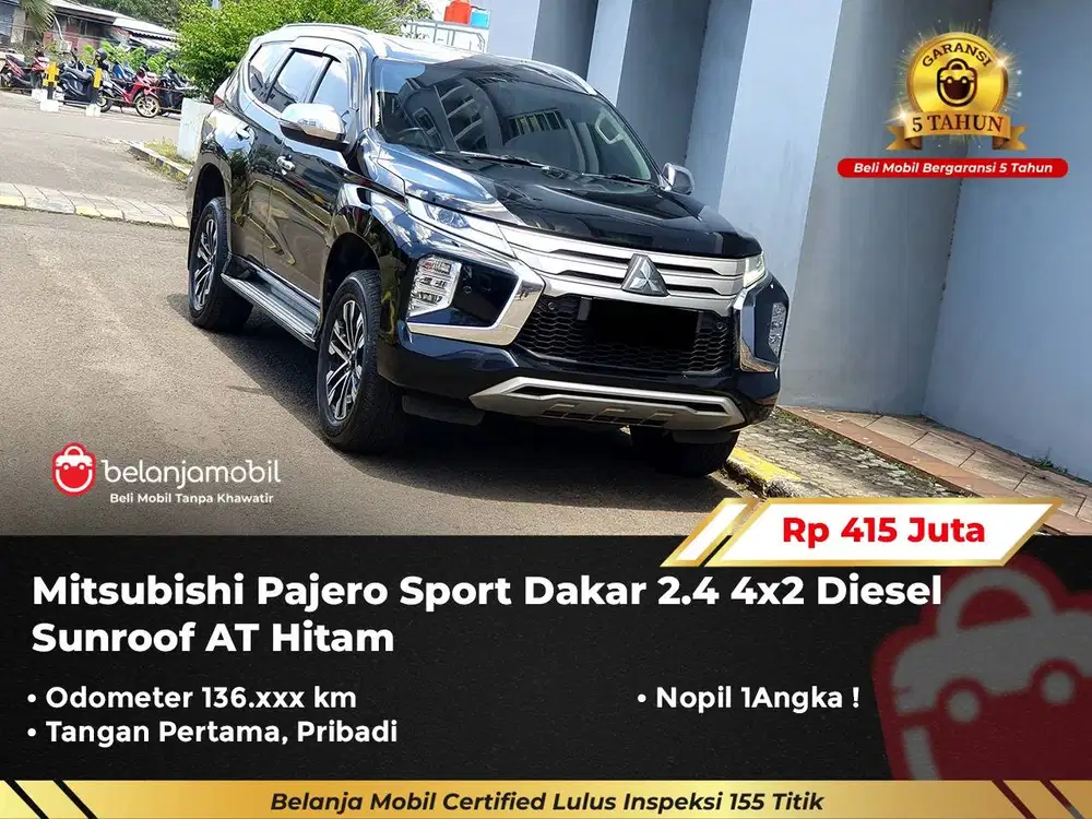 [GARANSI 5TH] Mitsubishi Pajero Sport Dakar 2.4 4x2 Sunroof 2021/2022