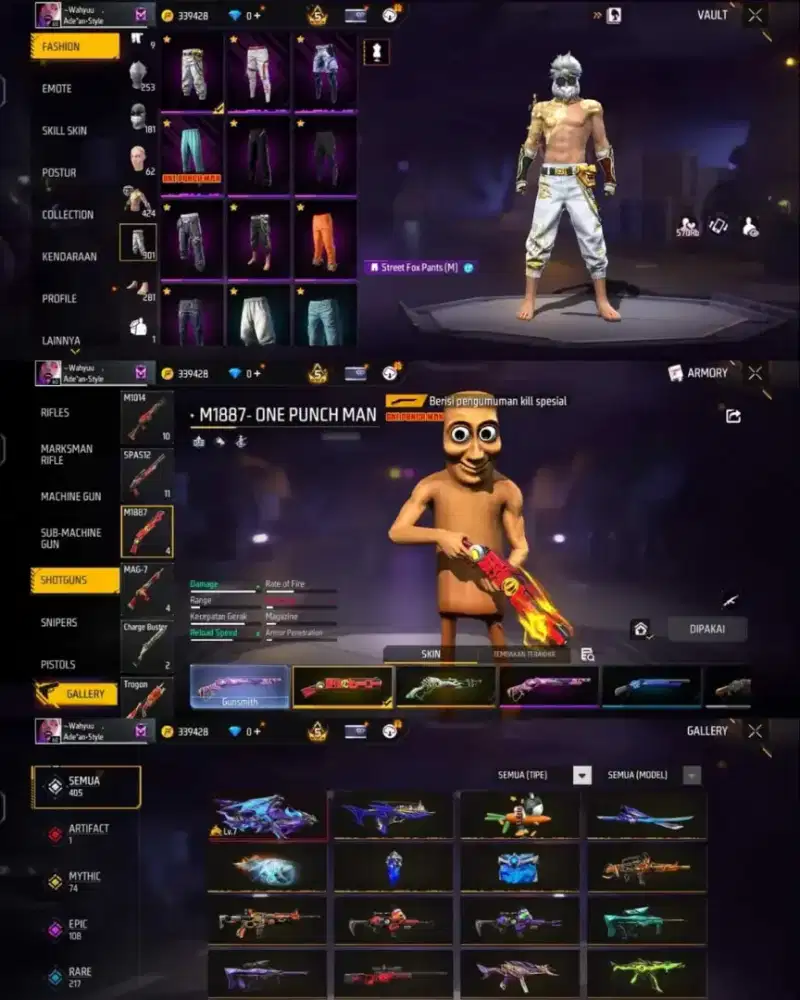 akun FF Ready jual akun Free Fire murah murah 100% Asli Tepercaya