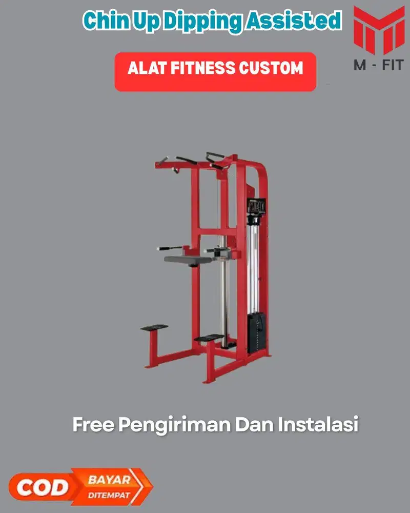 Chin Up Dip Assisted Machine - Alat Fitness Custom Pull Up & Dipping