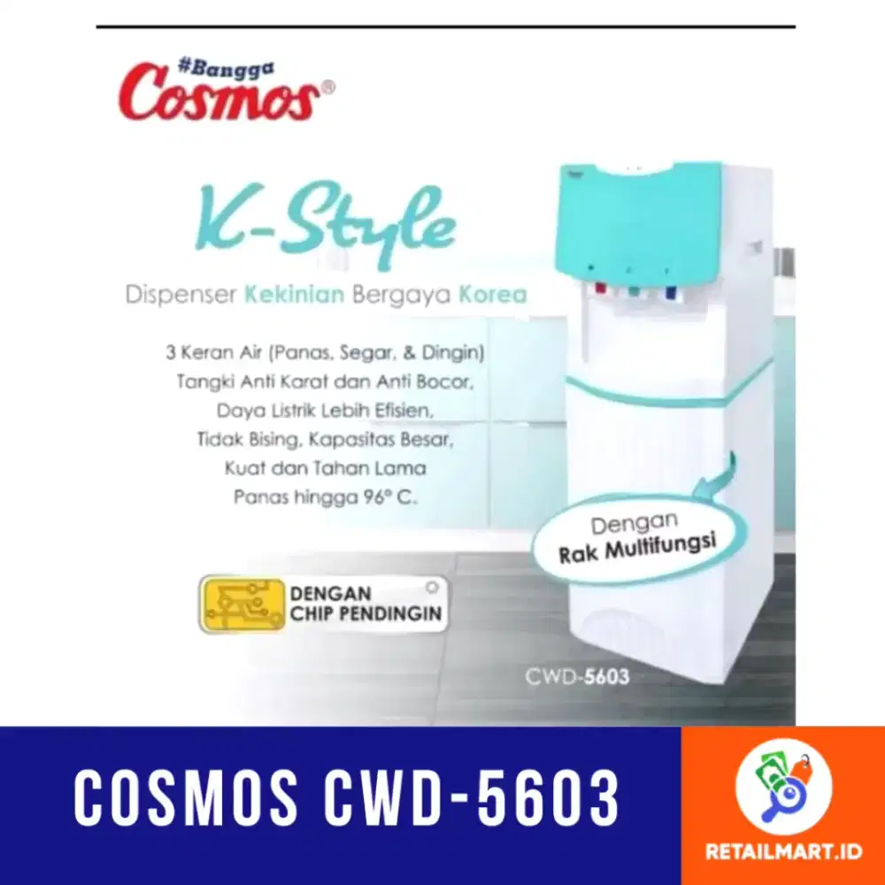 DISPENSER COSMOS GALON ATAS PAKAI RAK
