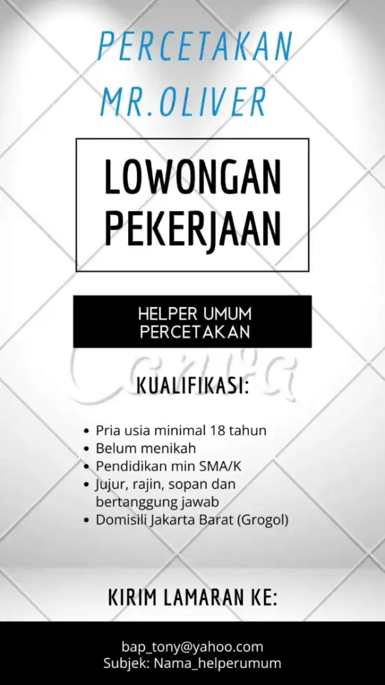 Helper Umum Percetakan